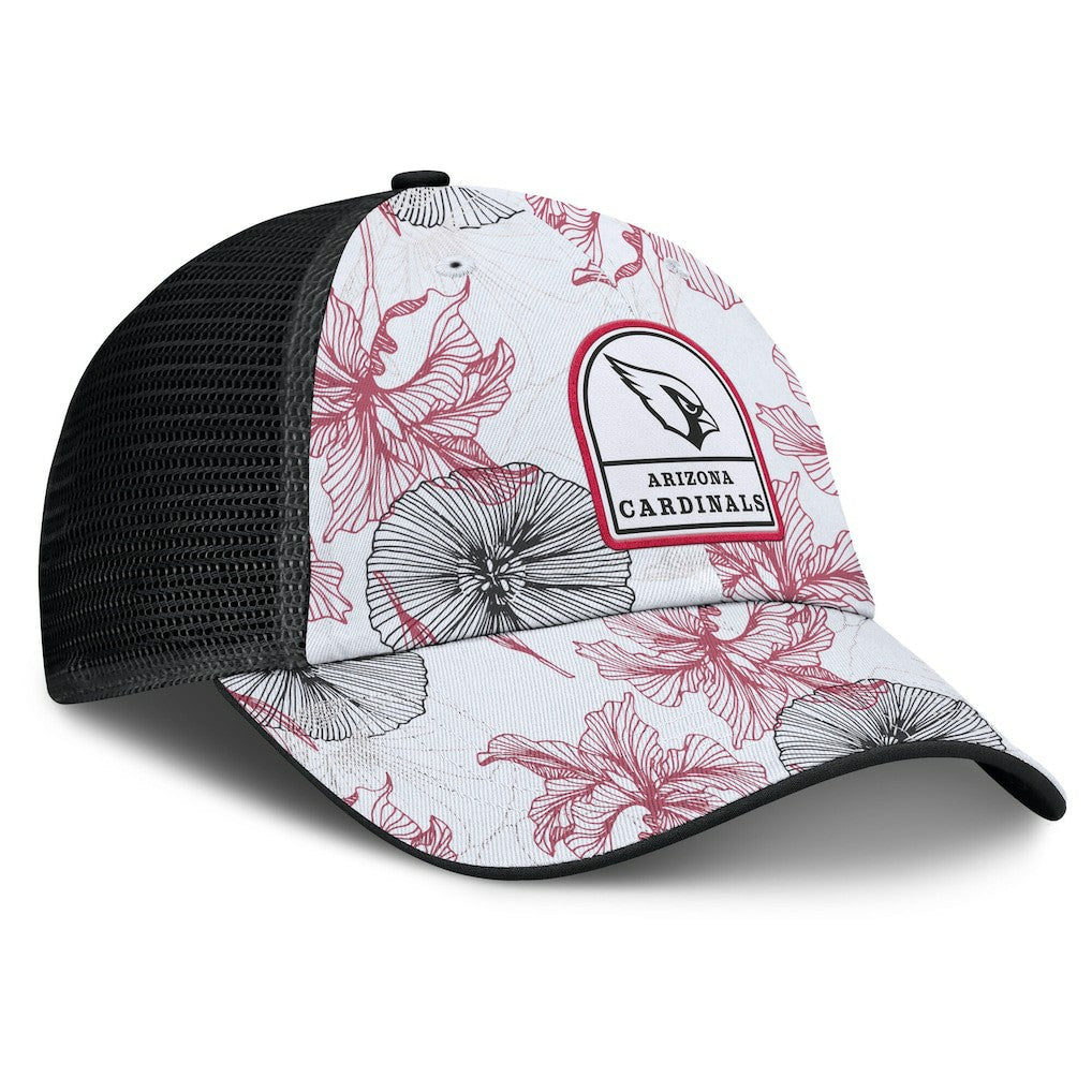 Arizona Cardinals Tropical Adjustable Trucker Hat - White/Black - Fanatics
