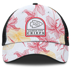 Kansas City Chiefs Tropical Adjustable Trucker Hat - White/Black - Fanatics