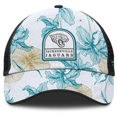Jacksonville Jaguars Tropical Adjustable Trucker Hat - White/Black - Fanatics