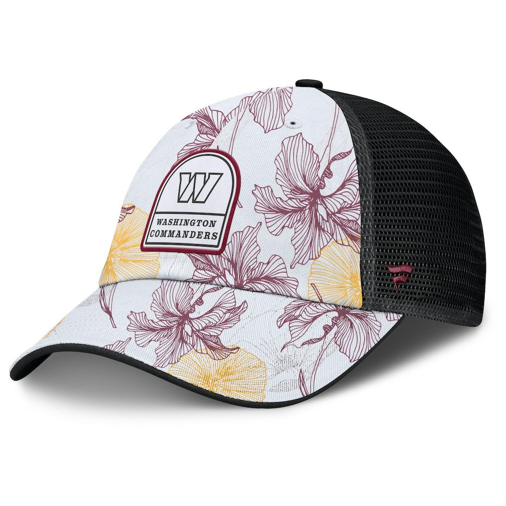 Washington Commanders Tropical Adjustable Trucker Hat - White/Black - Fanatics