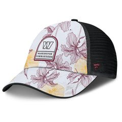 Washington Commanders Tropical Adjustable Trucker Hat - White/Black - Fanatics