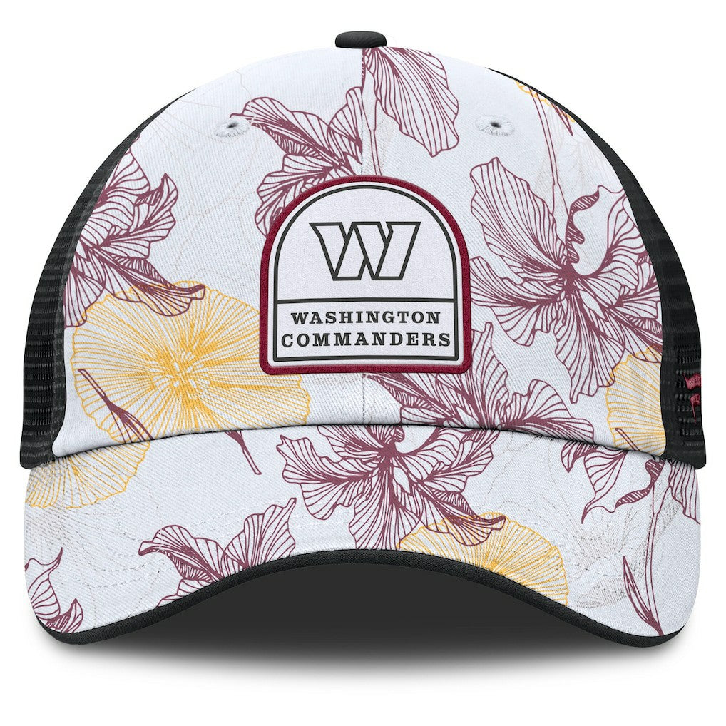 Washington Commanders Tropical Adjustable Trucker Hat - White/Black - Fanatics