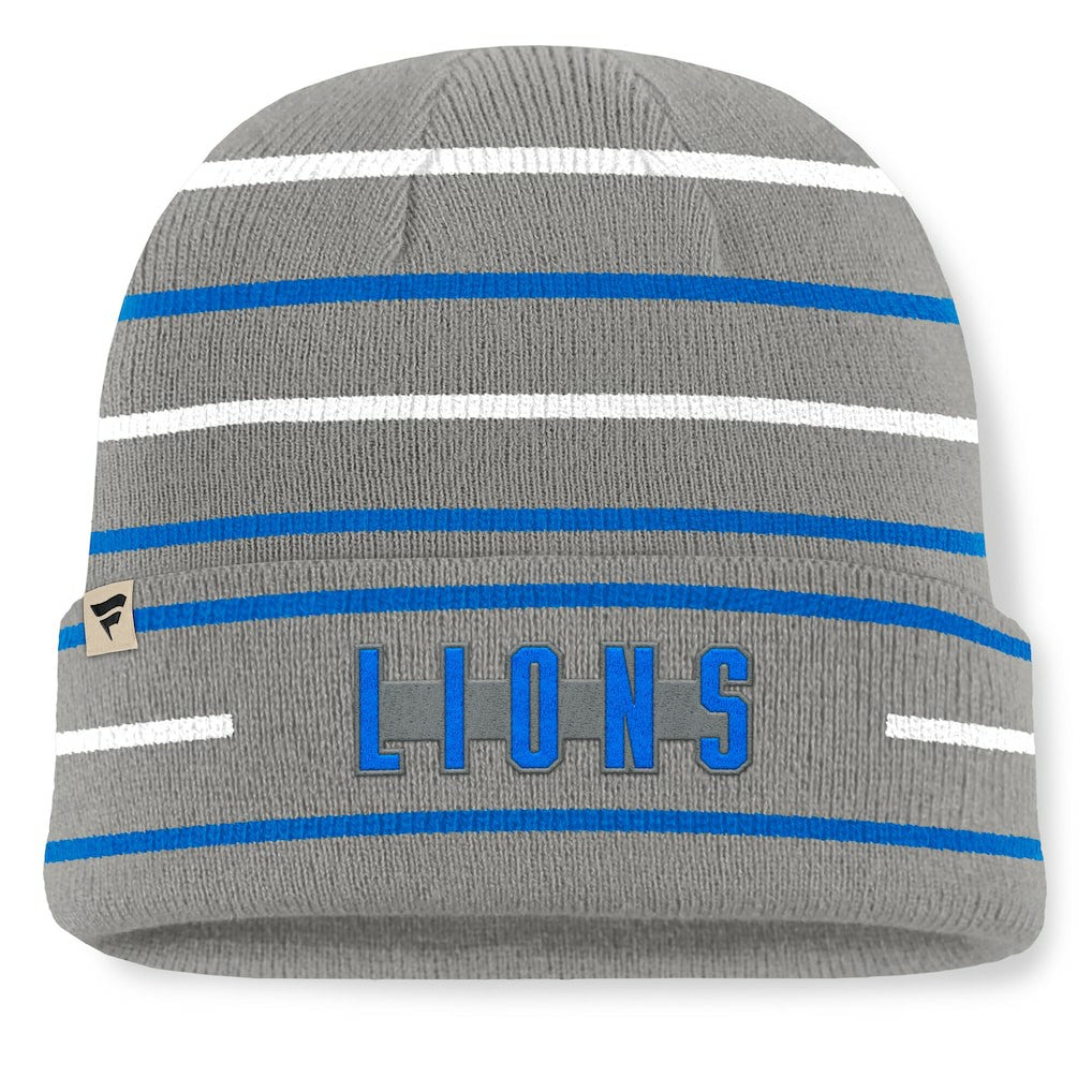 Detroit Lions Throwback Yard Lines Cuffed Knit Hat - Gray - Fanatics