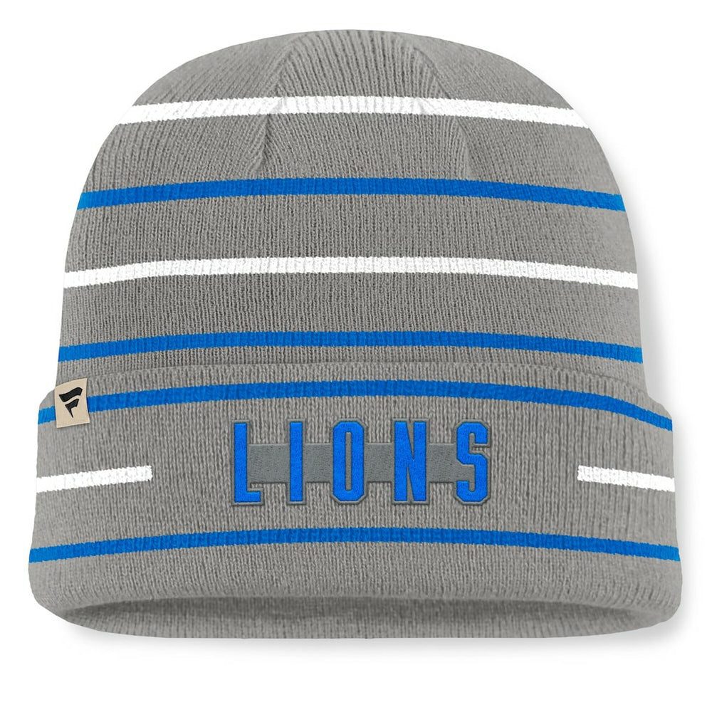 Detroit Lions Throwback Yard Lines Cuffed Knit Hat - Gray - Fanatics