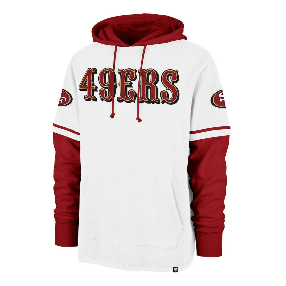 San Francisco 49ers '47 Trifecta Shortstop Pullover Hoodie - White - 47 brand
