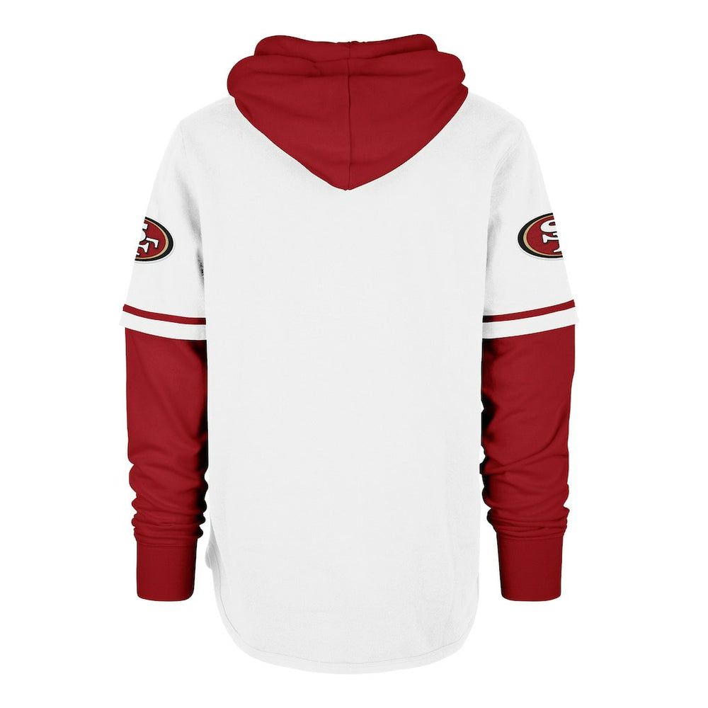 San Francisco 49ers '47 Trifecta Shortstop Pullover Hoodie - White - 47 brand