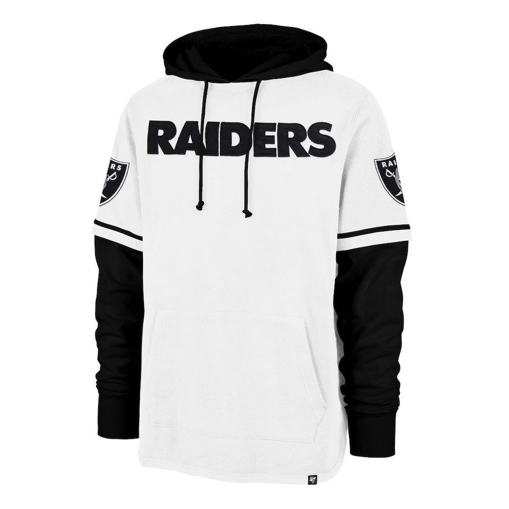 Las Vegas Raiders '47 Trifecta Shortstop Pullover Hoodie - White - 47 brand