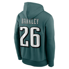 Saquon Barkley Philadelphia Eagles Player Name & Number Therma Hoodie - Midnight Green - Nike
