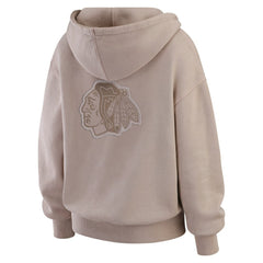 Chicago Blackhawks WEAR by Erin Andrews Women's Washed Pullover Crewdie - Tan | NHL discount
