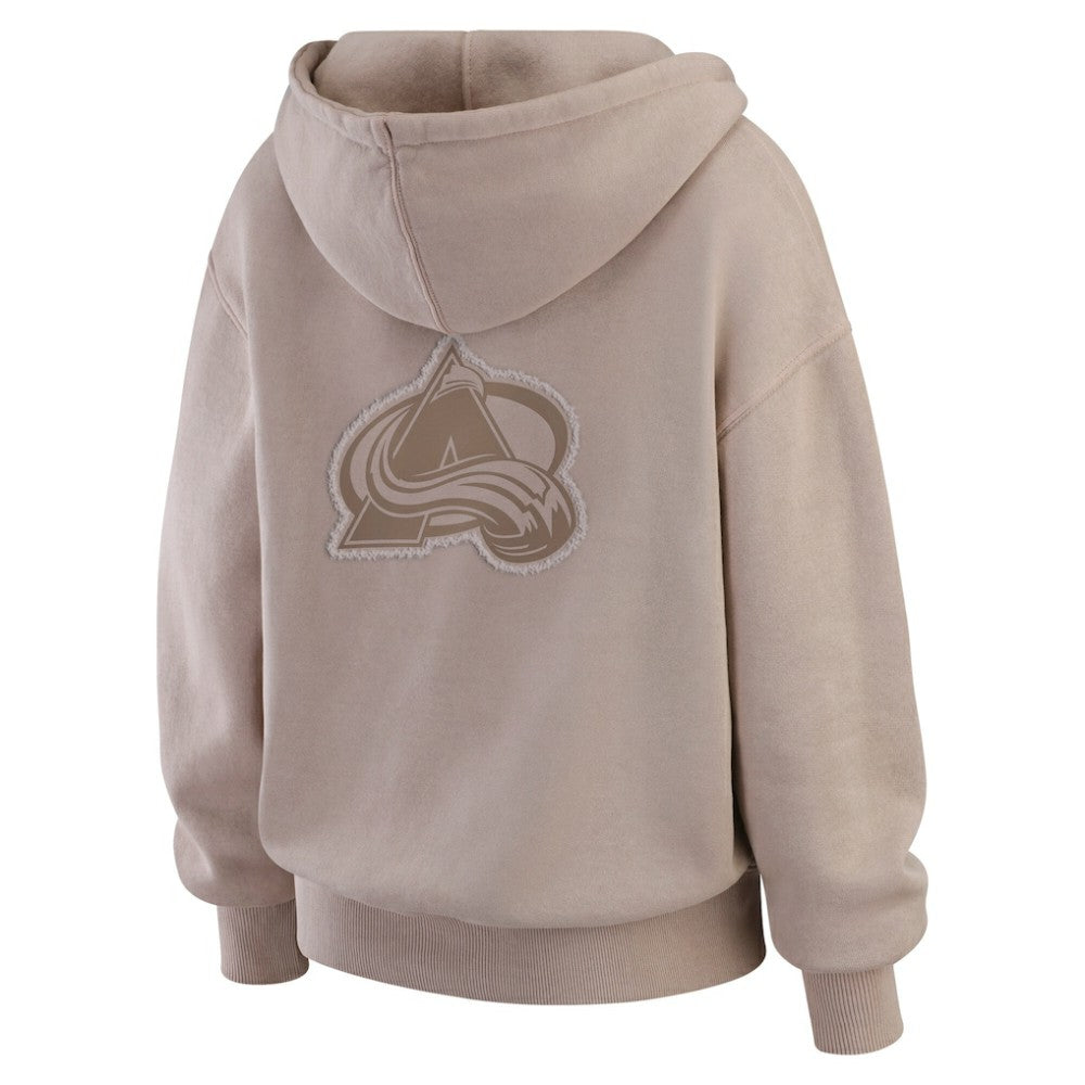 Colorado Avalanche WEAR by Erin Andrews Women's Washed Pullover Crewdie - Tan | NHL online