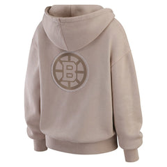 Boston Bruins WEAR by Erin Andrews Women's Washed Pullover Crewdie - Tan | NHL on sale