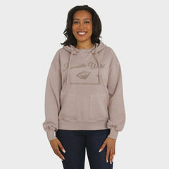 Minnesota Wild WEAR by Erin Andrews Women's Washed Pullover Crewdie - Tan | NHL on sale
