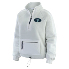Seattle Kraken WEAR by Erin Andrews Women's Polar Fleece Quarter-Zip Jacket - Gray | NHL discount