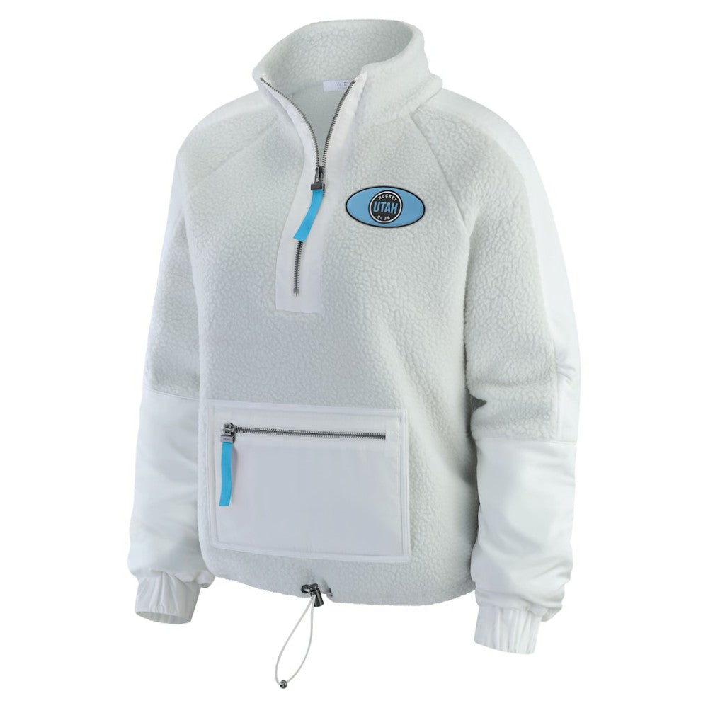 Utah Mammoth WEAR by Erin Andrews Women's Polar Fleece Quarter-Zip Jacket - Gray | NHL on sale