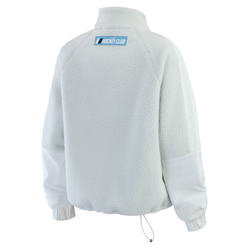 Utah Mammoth WEAR by Erin Andrews Women's Polar Fleece Quarter-Zip Jacket - Gray | NHL on sale