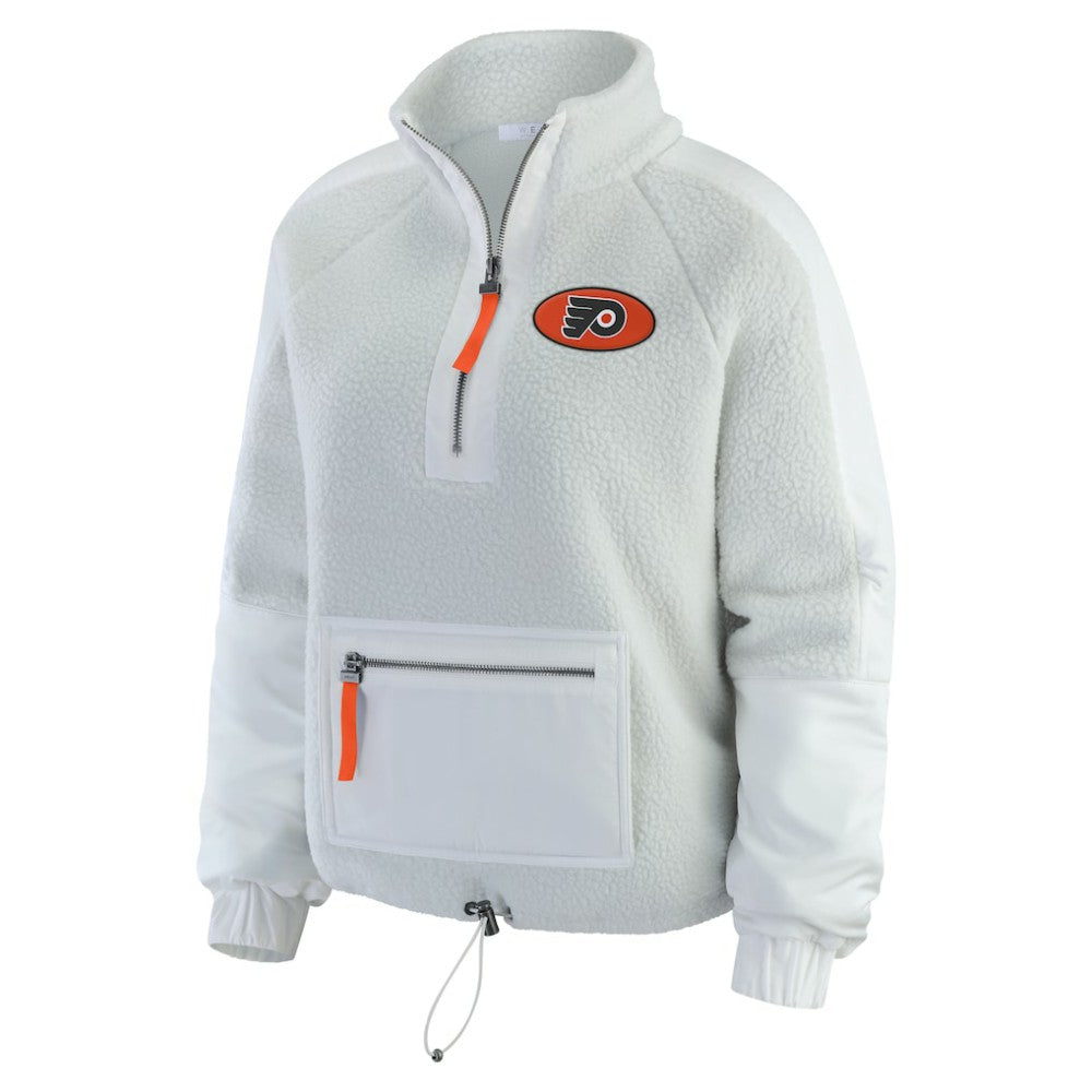 Philadelphia Flyers WEAR by Erin Andrews Women's Polar Fleece Quarter-Zip Jacket - Gray | NHL sale