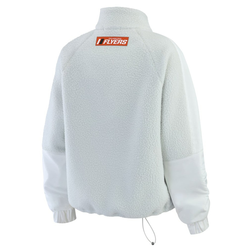 Philadelphia Flyers WEAR by Erin Andrews Women's Polar Fleece Quarter-Zip Jacket - Gray | NHL sale