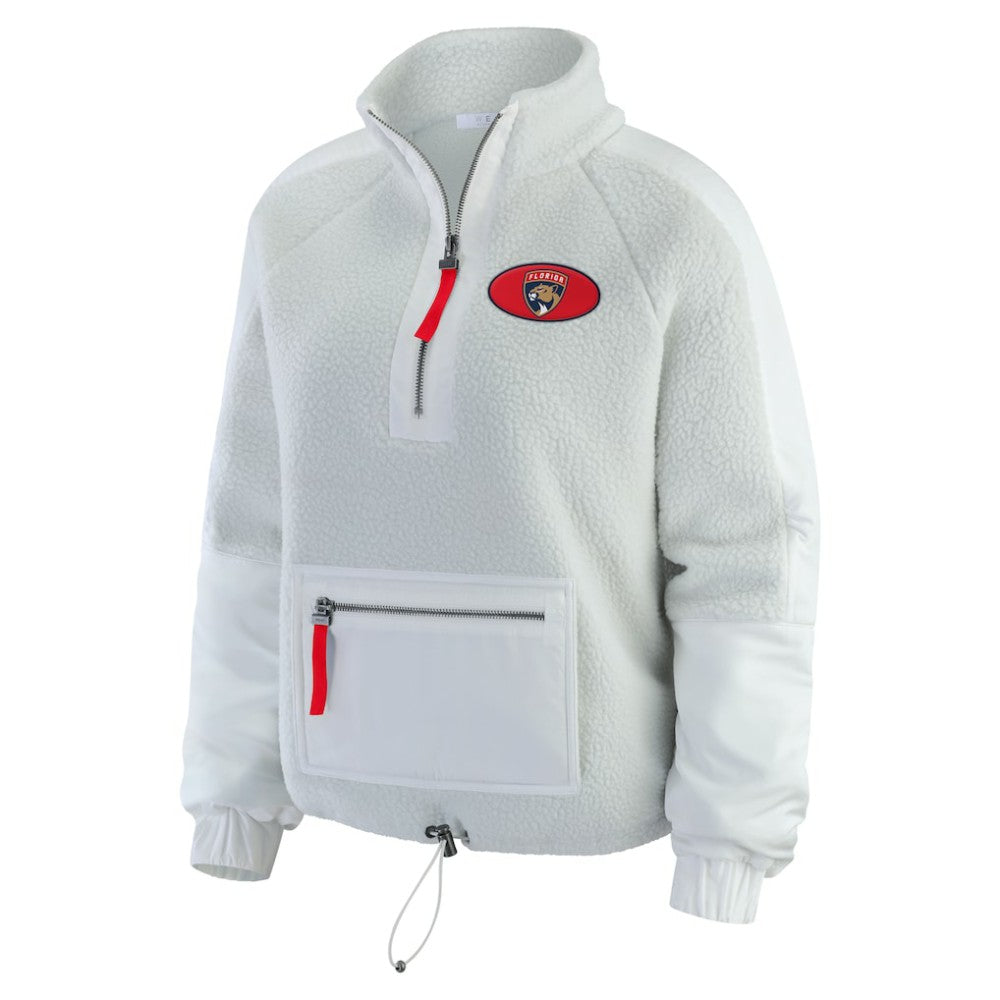 Florida Panthers WEAR by Erin Andrews Women's Polar Fleece Quarter-Zip Jacket - Gray | NHL sale