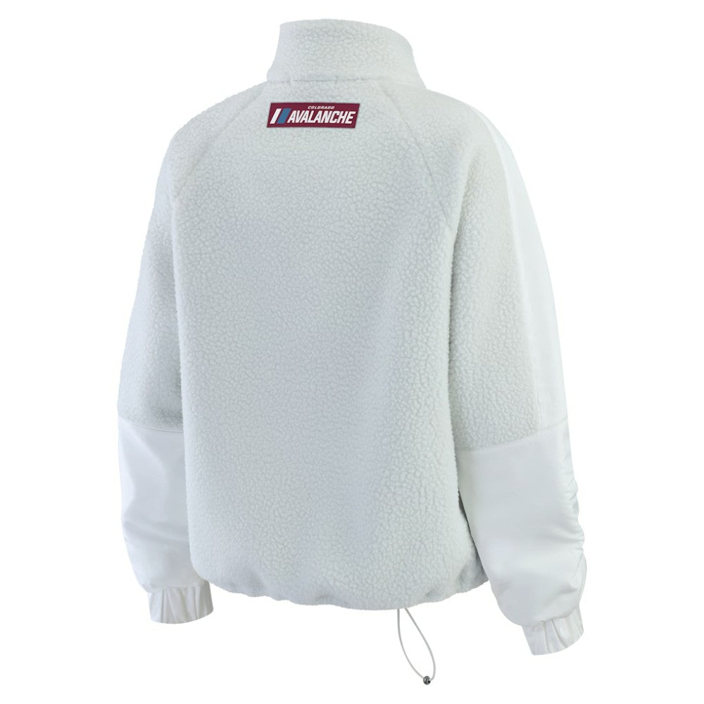 Colorado Avalanche WEAR by Erin Andrews Women's Polar Fleece Quarter-Zip Jacket - Gray | NHL online