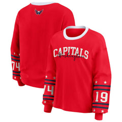 Washington Capitals WEAR by Erin Andrews Women's Long-Sleeve Sport T-Shirt - Red | NHL sale