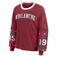 Colorado Avalanche WEAR by Erin Andrews Women's Long-Sleeve Sport T-Shirt - Burgundy | NHL near me