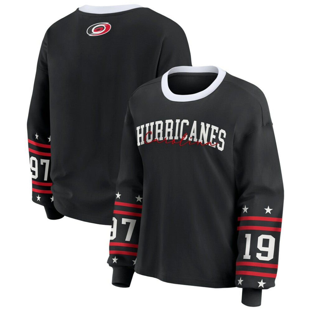 Carolina Hurricanes WEAR by Erin Andrews Women's Long-Sleeve Sport T-Shirt - Black | NHL discount