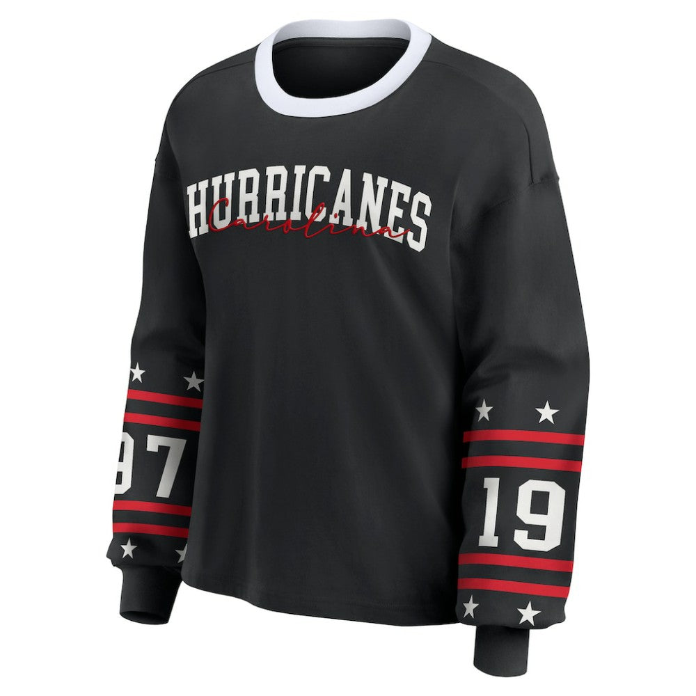 Carolina Hurricanes WEAR by Erin Andrews Women's Long-Sleeve Sport T-Shirt - Black | NHL discount