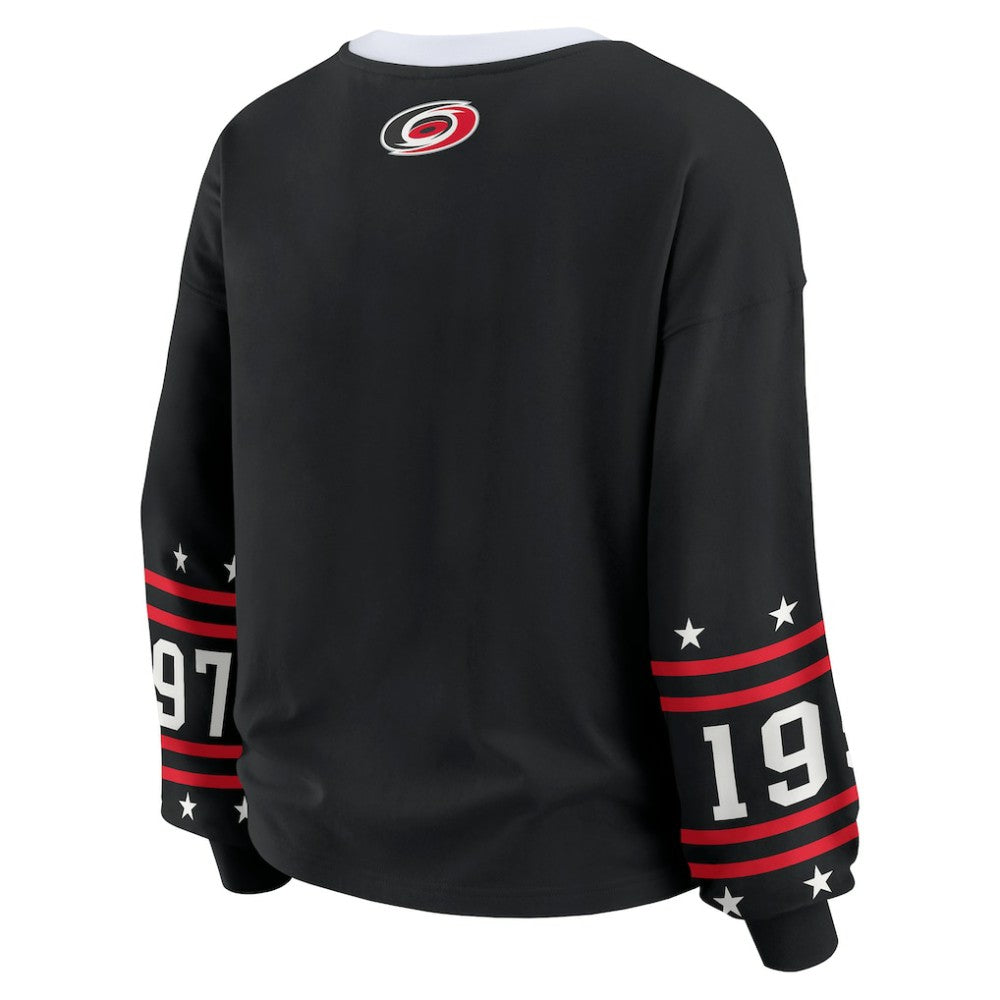 Carolina Hurricanes WEAR by Erin Andrews Women's Long-Sleeve Sport T-Shirt - Black | NHL discount