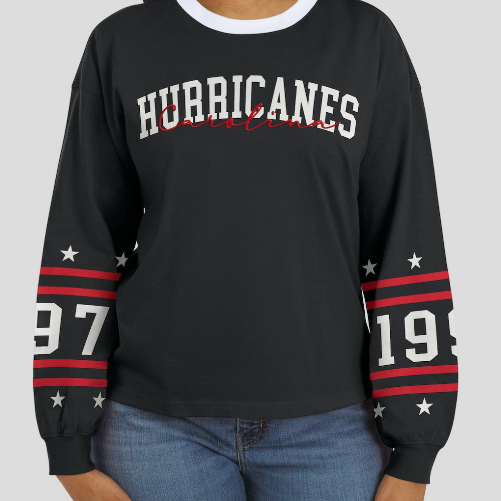 Carolina Hurricanes WEAR by Erin Andrews Women's Long-Sleeve Sport T-Shirt - Black | NHL discount