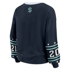 Seattle Kraken WEAR by Erin Andrews Women's Long-Sleeve Sport T-Shirt - Deep Sea Blue | NHL on sale