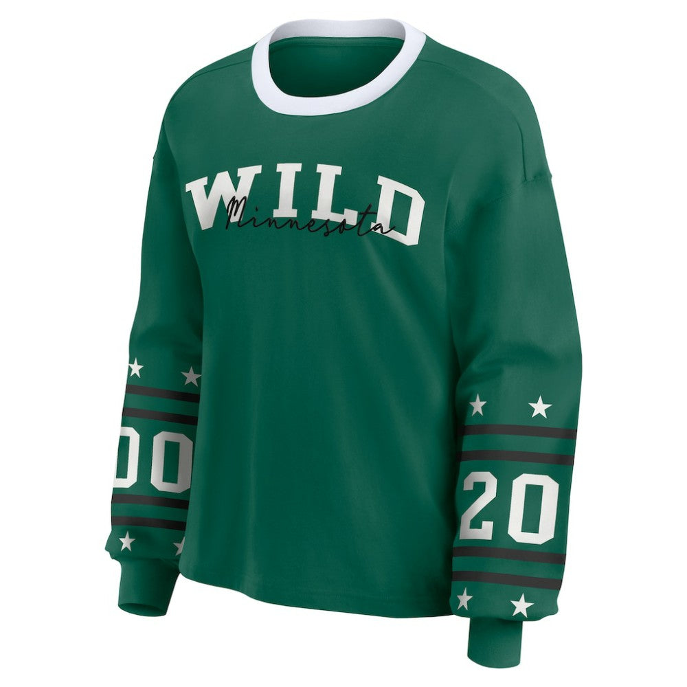 Minnesota Wild WEAR by Erin Andrews Women's Long-Sleeve Sport T-Shirt - Green | NHL sale