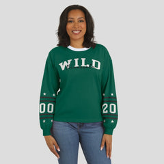 Minnesota Wild WEAR by Erin Andrews Women's Long-Sleeve Sport T-Shirt - Green | NHL sale