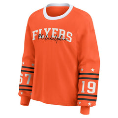 Philadelphia Flyers WEAR by Erin Andrews Women's Long-Sleeve Sport T-Shirt - Orange | NHL near me