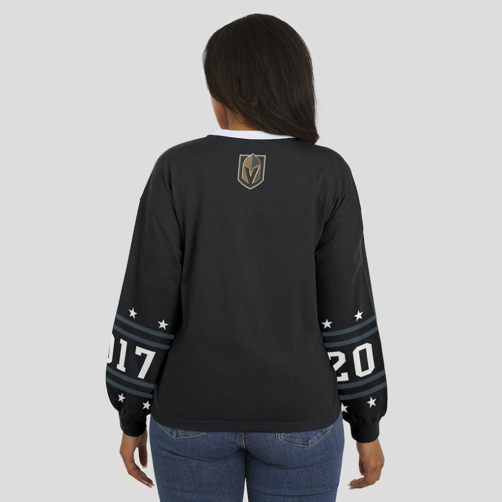 Vegas Golden Knights WEAR by Erin Andrews Women's Long-Sleeve Sport T-Shirt - Black | NHL online