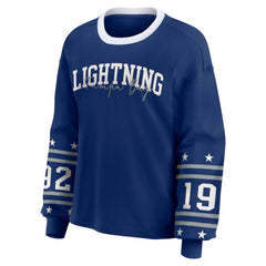 Tampa Bay Lightning WEAR by Erin Andrews Women's Long-Sleeve Sport T-Shirt - Blue | NHL sale