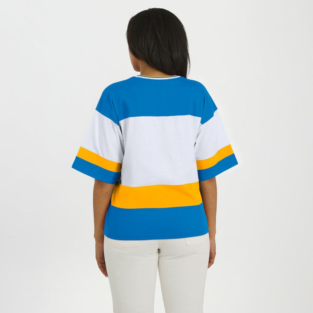 St. Louis Blues WEAR by Erin Andrews Women's Jersey Style Tee - Blue/White | NHL sale