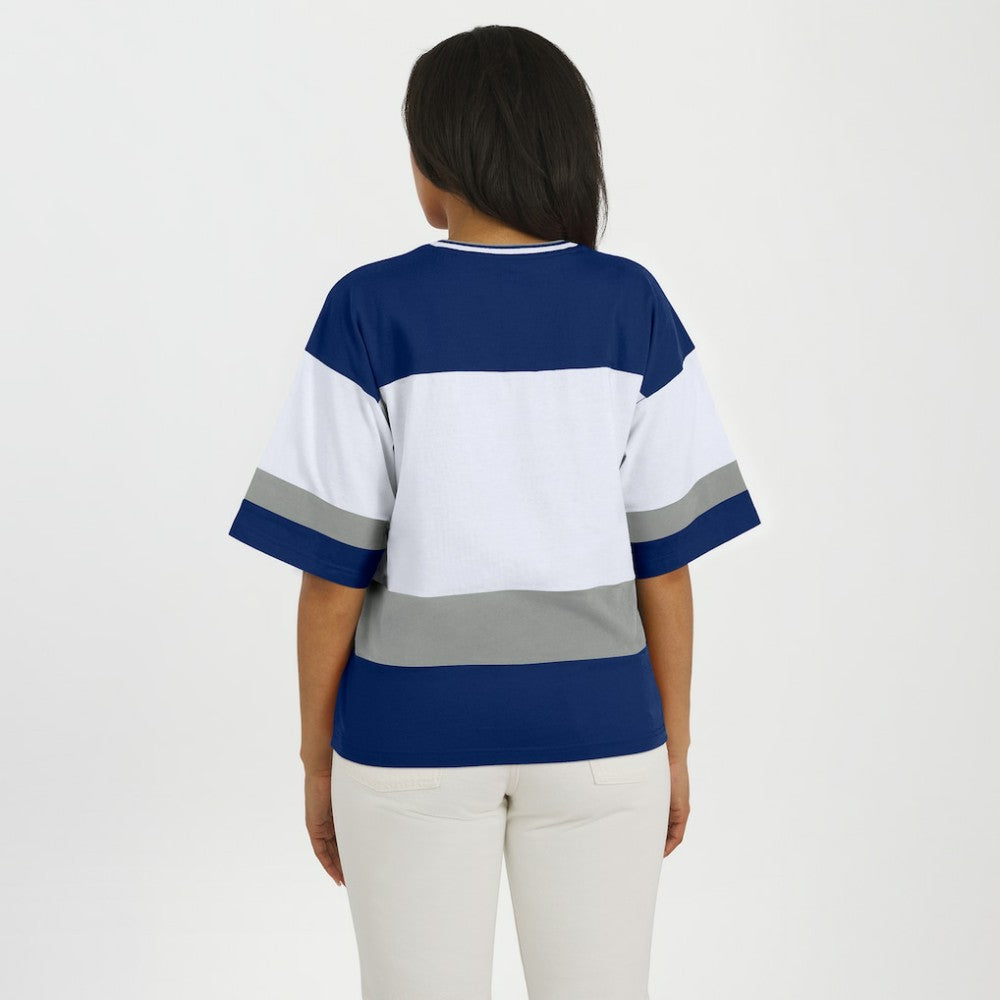 Tampa Bay Lightning WEAR by Erin Andrews Women's Jersey Style Tee - Blue/White | NHL online