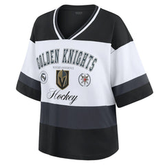 Vegas Golden Knights WEAR by Erin Andrews Women's Jersey Style Tee - Black/White | NHL online