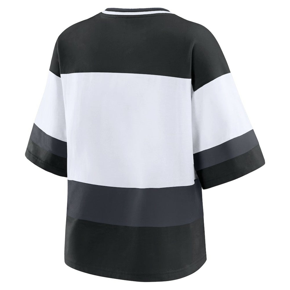 Vegas Golden Knights WEAR by Erin Andrews Women's Jersey Style Tee - Black/White | NHL online