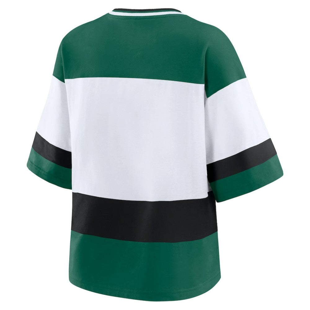 Minnesota Wild WEAR by Erin Andrews Women's Jersey Style Tee - Green/White | NHL on sale