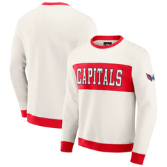 Washington Capitals Darius Rucker Collection by Fanatics Colorblock Pullover Sweatshirt - Cream | Fanatics online