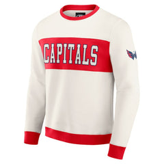 Washington Capitals Darius Rucker Collection by Fanatics Colorblock Pullover Sweatshirt - Cream | Fanatics online