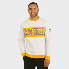 Nashville Predators Darius Rucker Collection by Fanatics Colorblock Pullover Sweatshirt - Cream | Fanatics Lifestyle