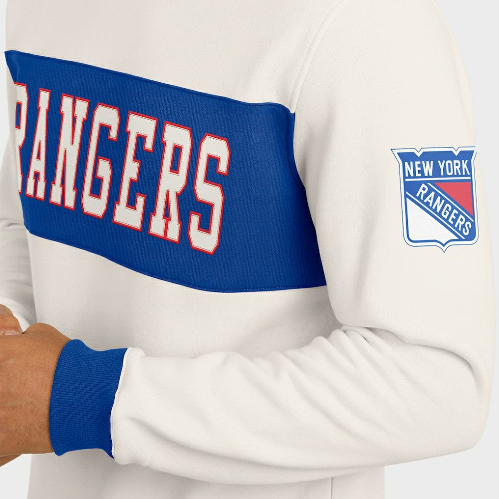 New York Rangers Darius Rucker Collection by Fanatics Colorblock Pullover Sweatshirt - Cream | Fanatics online