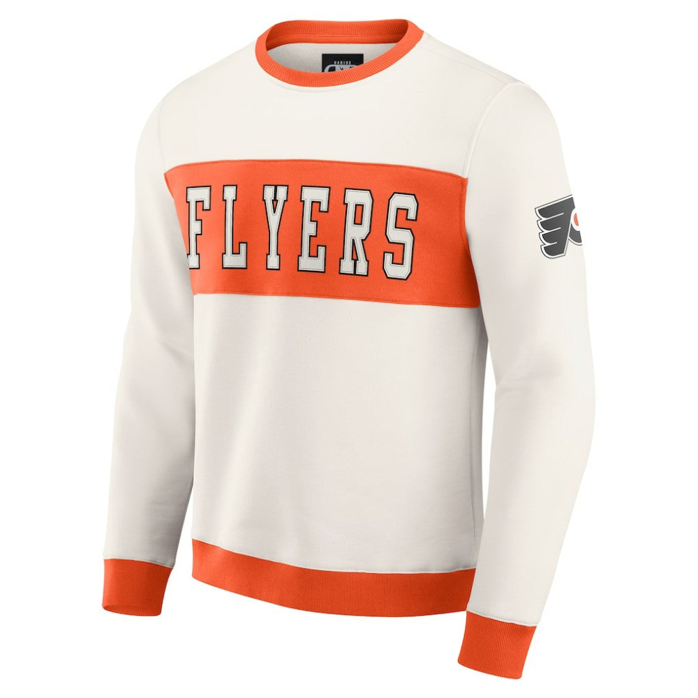 Philadelphia Flyers Darius Rucker Collection by Fanatics Colorblock Pullover Sweatshirt - Cream | Fanatics Lifestyle