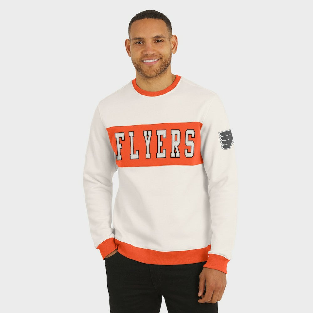 Philadelphia Flyers Darius Rucker Collection by Fanatics Colorblock Pullover Sweatshirt - Cream | Fanatics Lifestyle