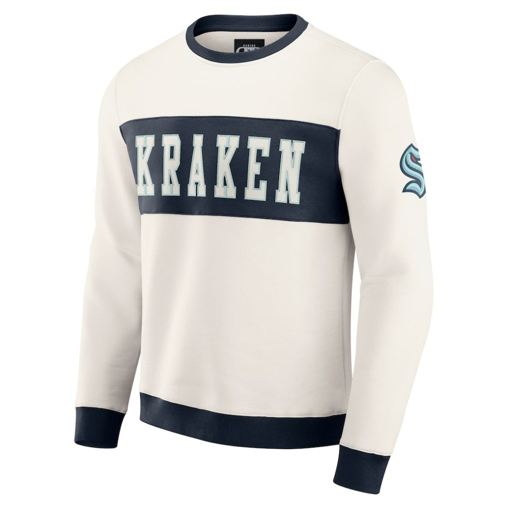 Seattle Kraken Darius Rucker Collection by Fanatics Colorblock Pullover Sweatshirt - Cream | Fanatics sale
