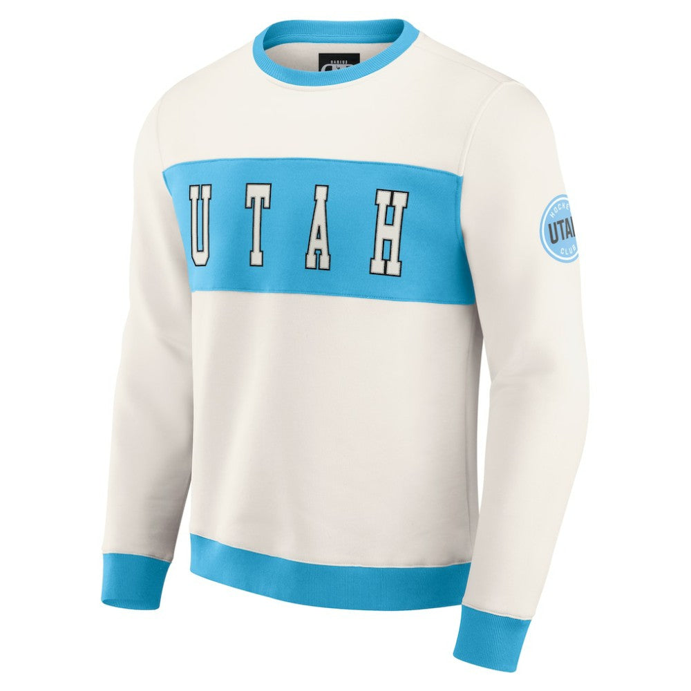 Utah Hockey Club Darius Rucker Collection by Fanatics Colorblock Pullover Sweatshirt - Cream | Fanatics Lifestyle