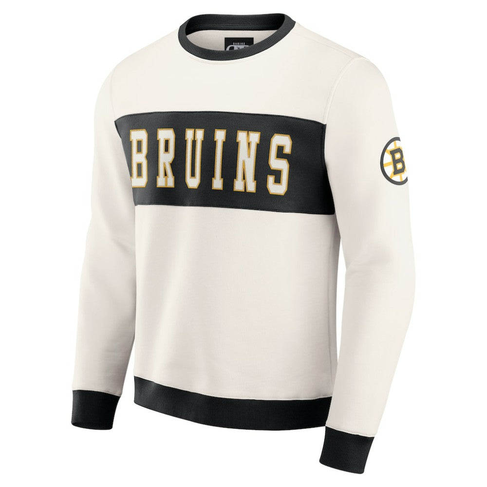 Boston Bruins Darius Rucker Collection by Fanatics Colorblock Pullover Sweatshirt - Cream | Fanatics sale