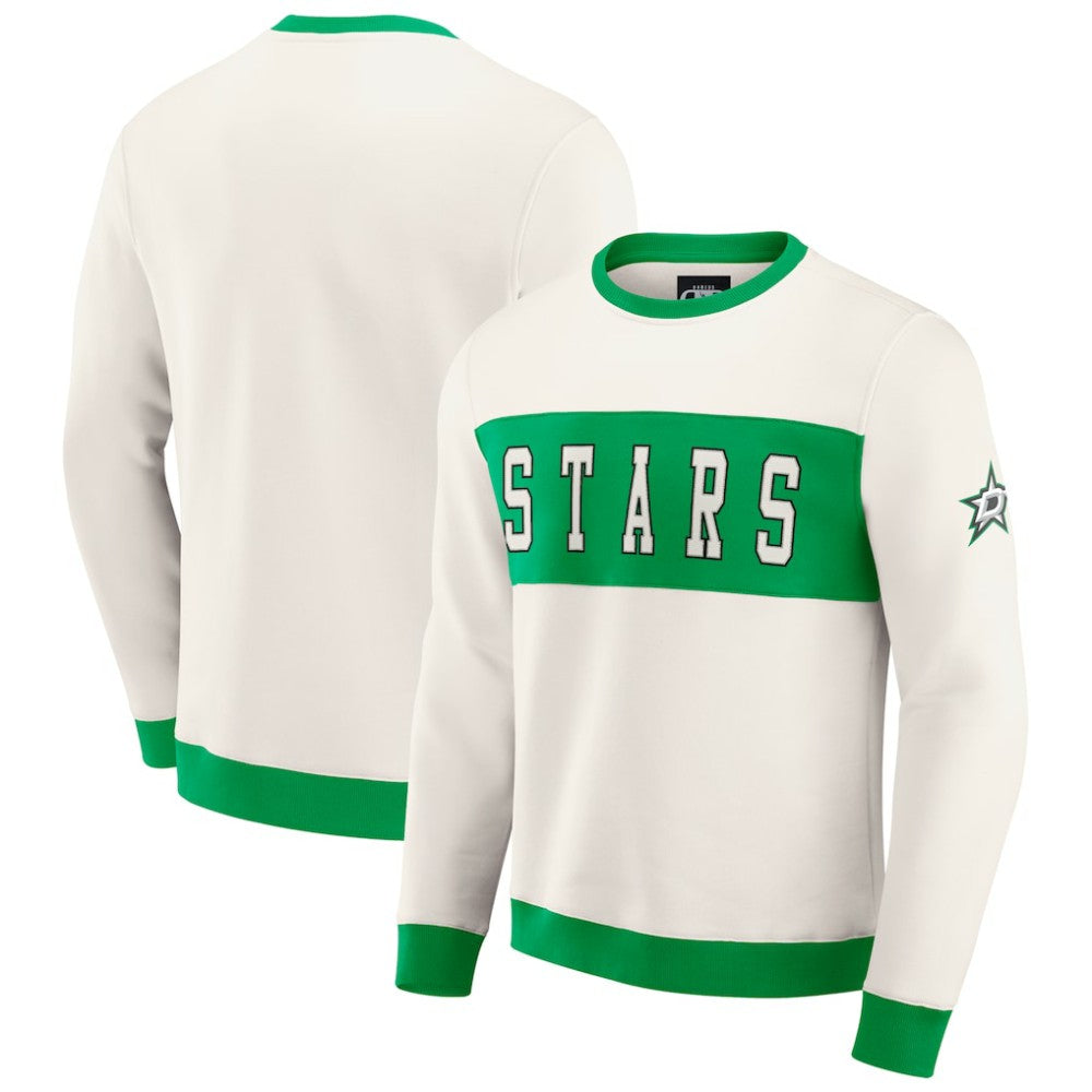 Dallas Stars Darius Rucker Collection by Fanatics Colorblock Pullover Sweatshirt - Cream | Fanatics online